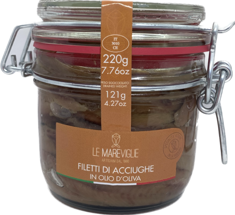 Anchovies fillets in olive oil