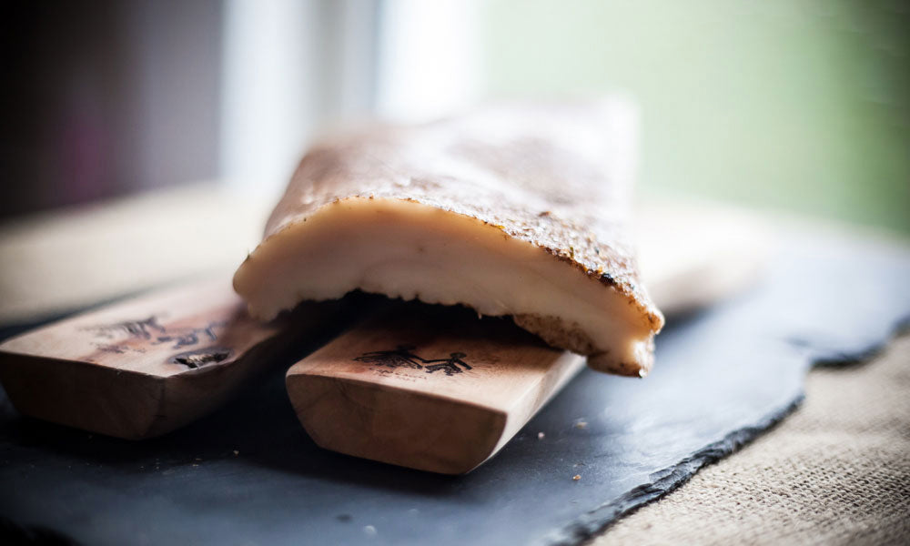 cured lardo pork back fat Sardinian Food gluten free